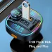 Dual Display Car bluetooth V5.0 FM Transmitter 20W PD + QC3.0 USB Car Charger 7 Colors RGB Backlit Light HiFi Music MP3 Player