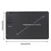 VINSA T605 Graphics Drawing Tablet 170x107mm Working Area 8 Pen Nibs Art Creation Sketches with 8192 Levels Pressure Battery-free