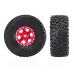 4PCS 1.0 Inch Aluminum Alloy Blade Wheels Gravel Tires Spare Parts for SCX24 FMS24 TRX4M RC Climbing Car Vehicle Models Accessories