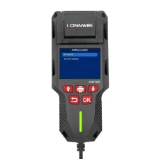 Konnwei KW700 12V 24V Car Truck Automotive Lead-Acid Battery Tester With Printer Battery Analyzer Cranking Test Charging Test 10-2000CCA Check Voltage CCA Internal Resistance SOC SOH