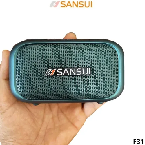 SANSUI F31 Mini bluetooth Speaker Dual 40mm Magnetic Speakers Bass Enhancement Unit RGB Light Hands-free Call Support TF Card USB Drive 3.5mm AUX Playback FM Radio Mini Wireless Speakers