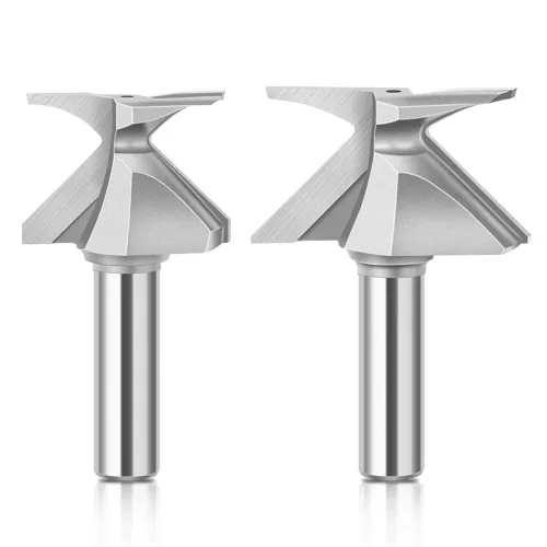 Arc Bending Integrated Knife Router Bit Tungsten Steel 1/2" / 12mm Shank R18 R30 R50 Seamless Woodworking Milling Cutter Sharp Sturdy