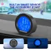 Car Solar Car Clock Temperature Gauge LED Digital Display Night Light Intelligent Car Thermometer Clocks Dashboard Thermometer Electronic Watch Time