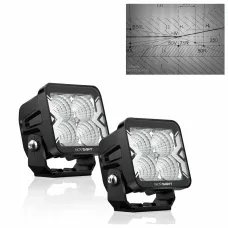 NOVSIGHT 2PCS 3 Inch Flood Beam Light LED Pod Light Square Cube Lamp IP68 Waterproof for Truck ATV UTV SUV  Boat Car