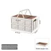30L Outtdoor Folding Box Storage Box Camping Storage Box Car Trunk Storage Box Wooden Cover Foldable Trunk Storage