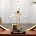 NIKOLATOY DIY Rotating Windmill Night Light Creative Desktop Ornament Decorative Table Lamp Handmade Metal Craft