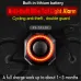 BIKIGHSmart Brake Sensing Bike Taillight 700mAh Battery Alarm Rear Light 4 Light Modes USB-Rechargeable IP65 Waterproof Bicycle Rear Light with 110dB Horn Wireless Remote