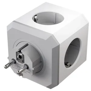 BlitzWolf BW-EC2 8-in-1 Wall Cube Socket EU Plug Power Outlet Extender 4000W with Switch 4 AC Outlets / 2 USB-A / 2 USB-C for Home Bedroom Travel