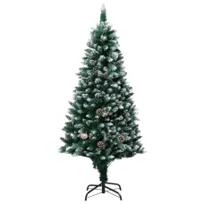 Artificial Christmas Tree,Xmas Pine Tree with 150 LEDs, Easy Assembly Christmas Tree with Metal Stand and 950 Tips Decor for Home,Office,Party,Holiday Indoor Outdoor Decoration