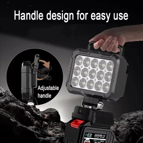 Outdoor Flood Light 3 inch Work Light For Makita 14.4V 18V Li-ion Battery LED Flashlight Lantern Camping Lamp Emergency Lighting