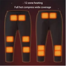 TENGOO HP-12 Heated Pants 12 Heating Zone 3 Temperature Adjustment Casual Pants Thickening Winter Warm Electric Heating Trouser for Men Women