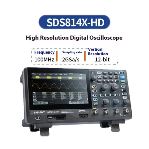SIGLENT SDS814X-HD SDS812X-HD SDS802X-HD Oscilloscope 100MHz 70MHz Bandwidth 2GSa/s 12-bit High Resolution Enhanced Signal Analysis Versatile Triggers