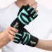 GOUNO1Pair Workout Half-finger Gloves Breathable Wear-resistant Extended Strap Fitness Sports Gloves for Barbell Equipment Eeightlifting Iron Exercise