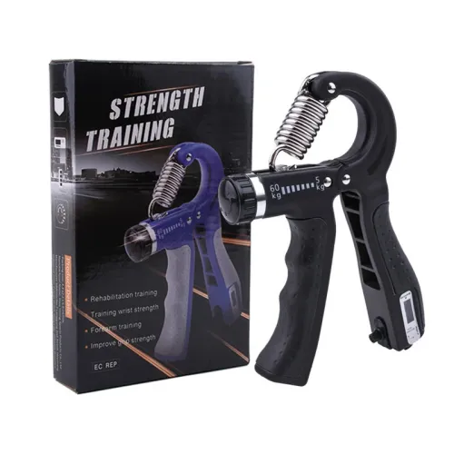 R-type Adjustable Hand Gripper Spring Mechanical Counting Finger Gripper Muscle Trainer Rehabilitation Training Fitness Device