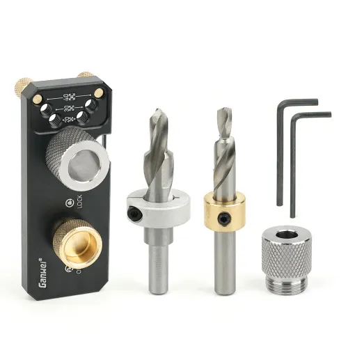 Aluminum Profile Drilling Jig 20/30/40 Series Profile Positioning Punching Locator Set with M6 and M8 Step Drill Bits