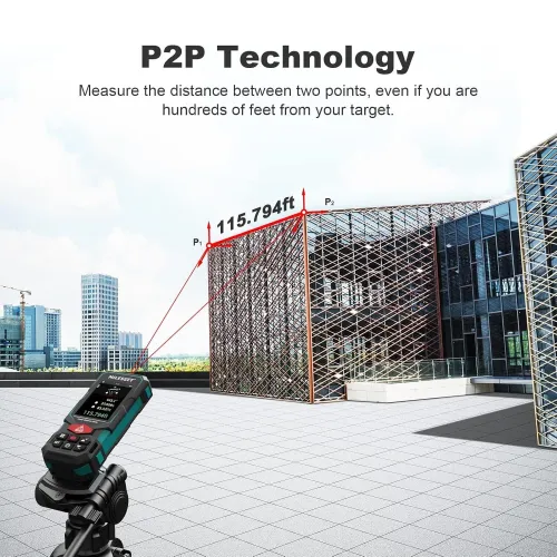 Laser Measure, MiLESEEY S7 PRO 330Ft/100m Laser Distance Meter, Rechargeable Multifunctional Laser Measurement Tool with Pointfinder Camera,P2P Technology, Perfect for Outdoor Long-Range Measuring