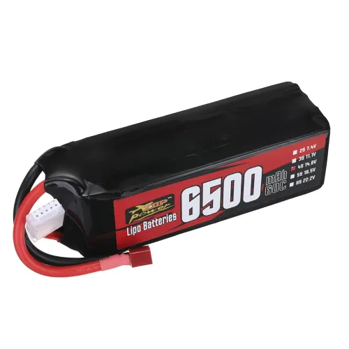 ZOP Power 14.8V 6500mAh 60C 4S LiPo Battery T Plug for RC Car
