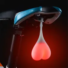 4 Colour Bike Balls TailLight Silicone Waterproof 3 LEModes Warning Cute Heart Design Bike Light for Night Cycling