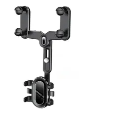 Car Rearview Mirror Bracket Extendable 360 Rotating Multifunctional Phone Mount for Navigation Reverse Mirror Holder