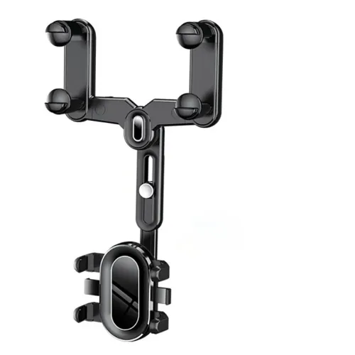 Car Rearview Mirror Bracket Extendable 360 Rotating Multifunctional Phone Mount for Navigation Reverse Mirror Holder