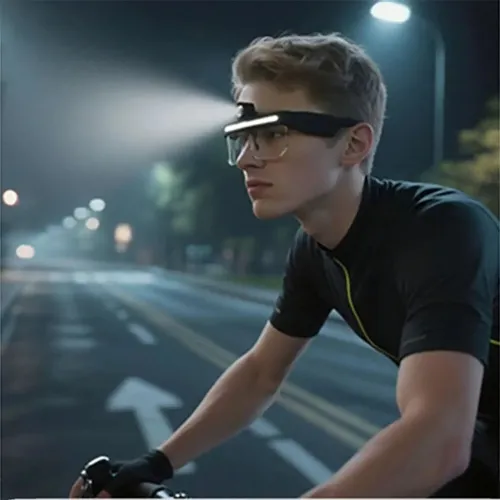 LESafety Glasses Light USB Charging Multi-Function Full-View Large Floodlight For Outdoor Cycling Fishing Camping LEHeadlight