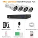 Hiseeu 4K UHD 4CH 8MP PoE Security Camera Kit Color Night Vision Two-way Audio Humanoid Detection Remote APP Viewing Outdoors IP Monitoring Cameras Kit