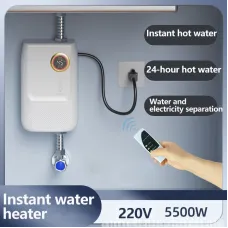 220V 5500W Instant Hot Water Heater Constant Temperature Small Household Water Heater Quick Hot Shower 24-hour Hot Water Supply