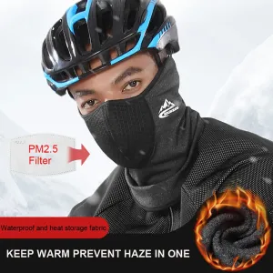 Golovejoy Winter Breathable Windproof Anti-smog Cycling Mask Warm Ear Protection Neck Cover for Outdoor Sports Skiing