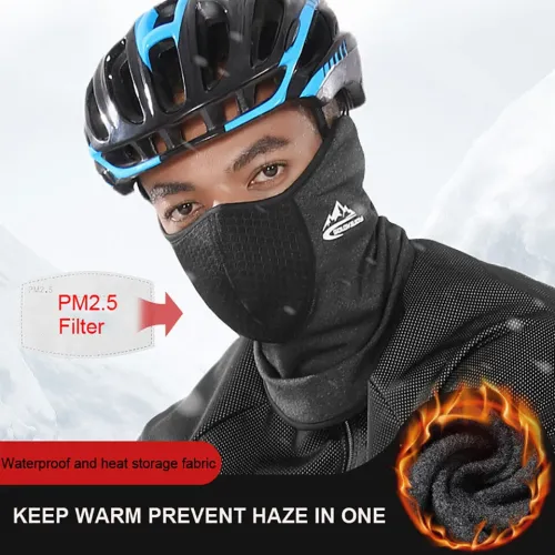 Golovejoy Winter Breathable Windproof Anti-smog Cycling Mask Warm Ear Protection Neck Cover for Outdoor Sports Skiing