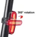 Bike Taillight 600mAh Battery 4 Light Modes USB-Rechargeable IPX6 Waterproof Wear-resistant Lightweight Bicycle Rear Light for Night Cycling