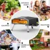 UDirect ECOWELL EPO160 16" Pizza Stove Outdoor Oven with Outside Stone/Peel Infrared Thermometer and Portable Waterproof Cover Pizza Oven