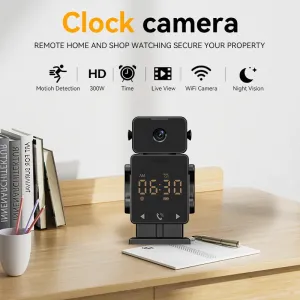 C11 3MP Tuya WiFi PTZ Robot Camera with Time Display 180 Viewing HD Night Vision Motion Detection Two-way Audio Alarm Setting Surveillance Security Cameras