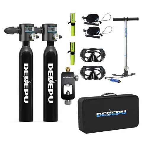 UDirect DEDEPS3000-20.5L Diving Gear for Diver Mini Scuba Tank Oxygen Cylinder for Underwater Diving Breathe Training, Snorkeling Tank Manual Pump Device Adapter Diving Glasses Hand Bag Diving Storage Bag
