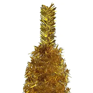 1.5m Artificial Christmas Tree with 150 LEDs, Easy Assembly Christmas Tree with Metal Stand and 265 Tips Decor for Home, Office, Party, Holiday Indoor Outdoor Decoration