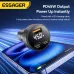 ESSAGER ES-CC25 108W 3-Port USB PD Car Charger Adapter USB-A+2USB-C PD3.0 QC3.0 Support FCP AFC iP2.4 Fast Charging with Blue LED for iPhone 16 16 Pro 15 14 13 12 Pro Max for Huawei Pura 80 Ultra for OPPO for SAMSUNG for XIAOMI