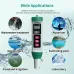 5-in-1 Water Quality Tester MF-X51 pH TDS Salinity EC Temperature Meter Accurate Portable Digital Water Analyzer for Aquariums Pools Labs Farming