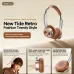 REMAXS RB-830HB Retro bluetooth Headphones Long Battery Life Low Latency Comfortable On-Ear Design Music Headset