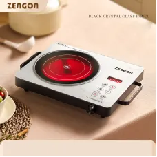 Zengon 3500W Induction Cooktop with Dual Heating Ring 3-Hour Timer Household Induction Cooker