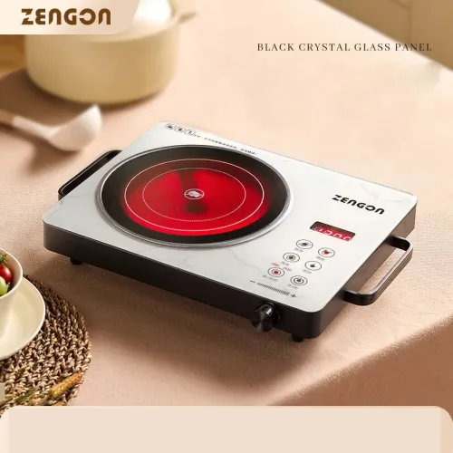Zengon 3500W Induction Cooktop with Dual Heating Ring 3-Hour Timer Household Induction Cooker
