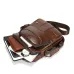 BULLCAPTIAN Men's Soft Genuine Leather Messenger Bag Business Casual Multi-functional Zipper Handheld Crossbody Bag