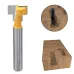 5PCS 1/4 Inch Shank Keyhole Router Bits Set T Track T-Slot Bolts Router Bit Set for 5/16" 3/8" 1/2" 7/16" 5/8" Hex Bolts