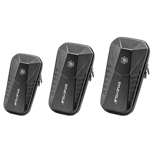 DTUCYCL2/3/4L Electric Bike Bag Waterproof Double Zipper Hard Shell Front Hangding Storage Bag for Electric Bicycle Scooter