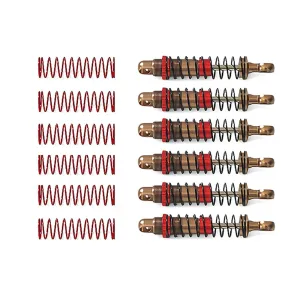6PCS Upgraded Metal Oil Filled Shock Asborbers Dampers for FMS Cheyenne 6X6 11812 1/18 Crawler RC Cars Vehicles Models Spare Parts Accessories P24-BZ03