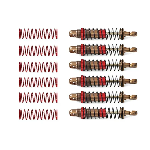 6PCS Upgraded Metal Oil Filled Shock Asborbers Dampers for FMS Cheyenne 6X6 11812 1/18 Crawler RC Cars Vehicles Models Spare Parts Accessories P24-BZ03