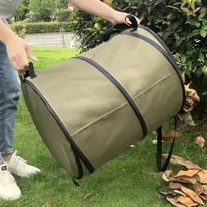 Outdoor Portable Foldable P0P Up Garbage Storage Trash Bag Garden Leaf Trash Bin Flowers and Garden Camping Grass Box