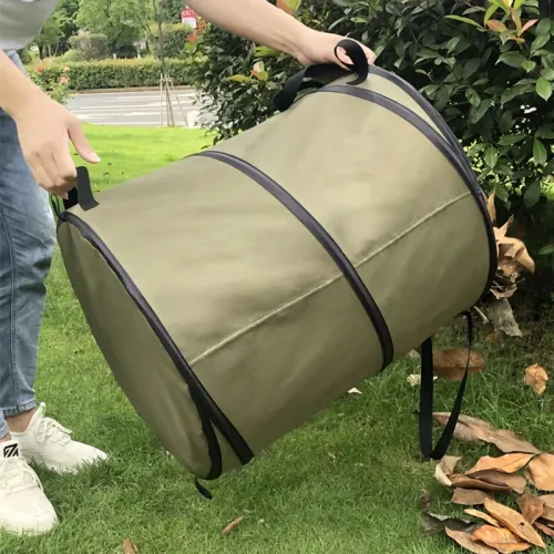 Outdoor Portable Foldable P0P Up Garbage Storage Trash Bag Garden Leaf Trash Bin Flowers and Garden Camping Grass Box