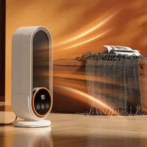 Tevorex 1200W Remote Control Electric Heater Portable with LED Disaplay Desktop Fan Heater Ceramic Heating Warm Air Blower Home Office Warmer Machine for Winter