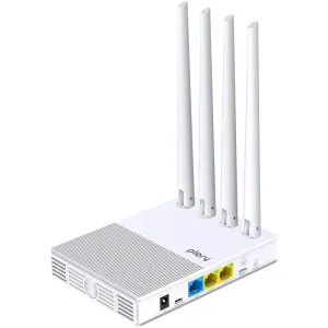PLERY R623 4G LTE Router Wireless 300Mbps Fast Wired and Wireless Connections Support Micro SIM Card Slot WiFi Routers with Four High Gain Antennas