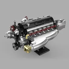 POWER BUILT PB8814 2JZ-GTE 6-cylinder Twin Turbo Engine Model Building Blocks Assembly Kit 974PCS Excellent STEAM Science Education Discovery Toys