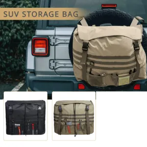 SUV Camping Tool Organizer 600D Oxford Cloth Adjustable Strap Large Capacity Spare Tire Gear Storage Bag Outdoor Waste Pack